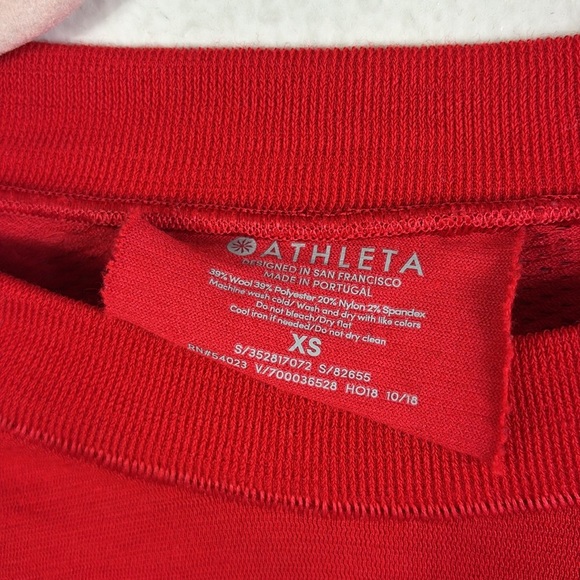 Athleta wool blend long sleeve red top size XS - Picture 3 of 8